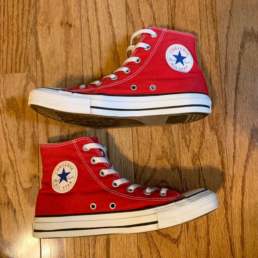 Red High Top Converse